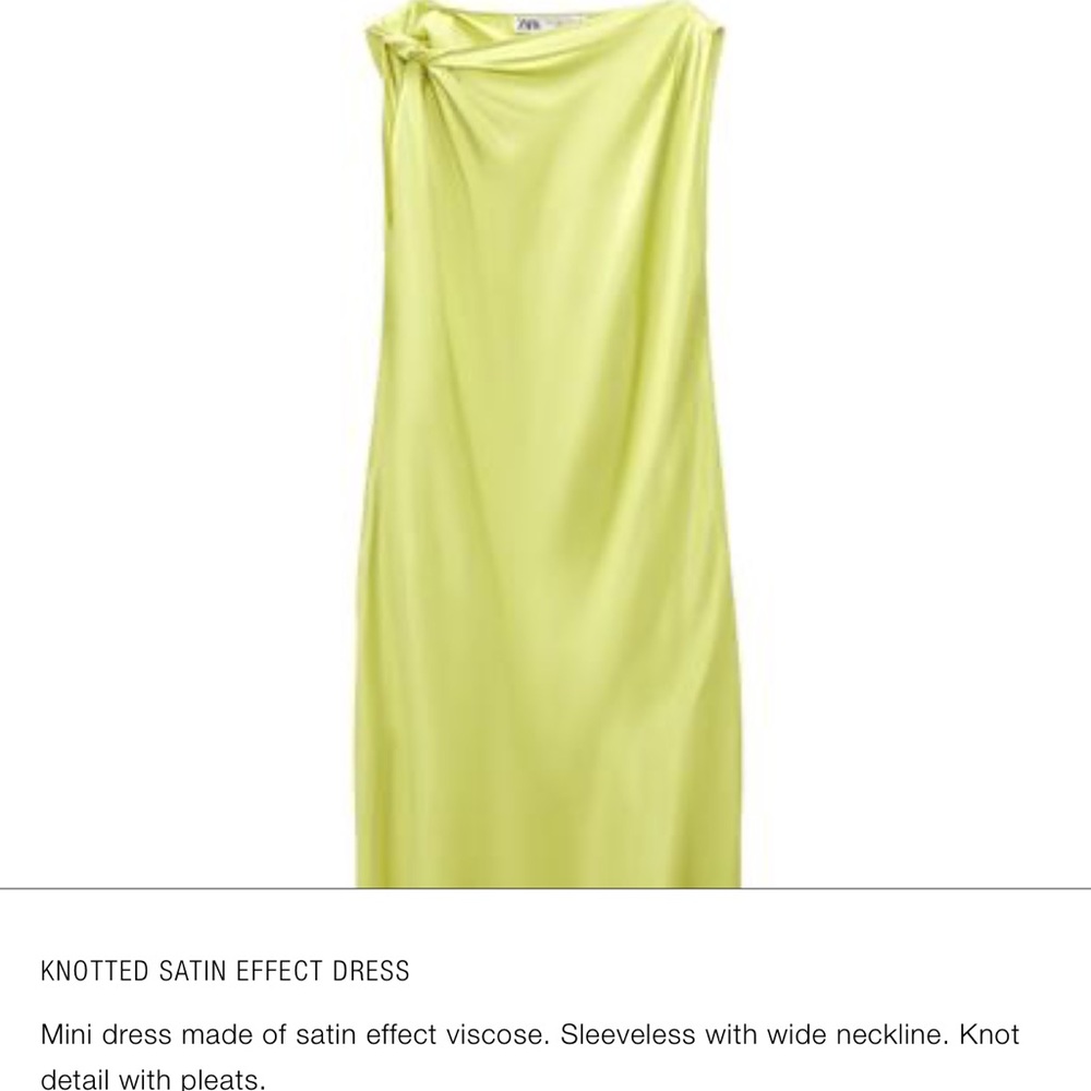 Zara Asymmetrical Lime Dress